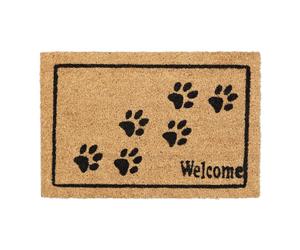 Relaxdays welcome paws coir doormat