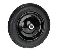 Relaxdays Wheelbarrow Wheel 3.00-8, Rubber Tyre with Steel Rim, Puncture-Proof, up to 80 kg, Replacement, Black, 3-8