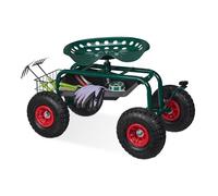 Relaxdays Mobile Garden Seat with Tool Storage