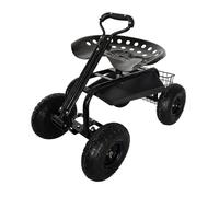 Relaxdays Wheeled garden seat with storage