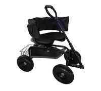 Relaxdays Wheeled garden seat with storage