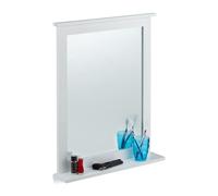Relaxdays White Bamboo Wall Mirror