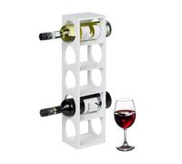 Relaxdays White Bamboo Wine Rack