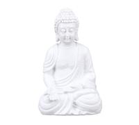 Relaxdays White Buddha Statue 30 cm