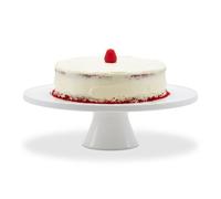 Relaxdays White cake plate with base