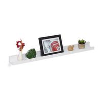 Relaxdays White Floating Shelf for Picture Frames