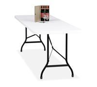 Relaxdays White Foldable Garden Table