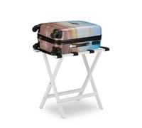 Relaxdays White Folding Luggage Rack