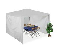 Relaxdays White Gazebo Side Panels 3x Set