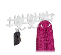 Relaxdays White Hook Rail with Horses