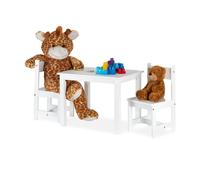 Relaxdays White Kid's Ensemble with 2 Chairs