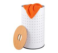 Relaxdays White laundry bin with lid