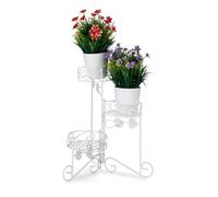 Relaxdays White Metal Flower Rack
