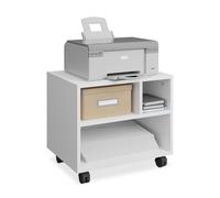Relaxdays White printer stand with storage