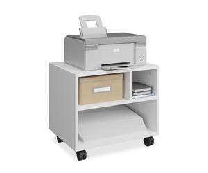 Relaxdays White printer stand with storage