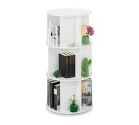 Relaxdays White Rotating Bookcase