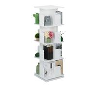 Relaxdays White Rotating Bookcase