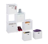 Relaxdays White Shelf Unit 6 Compartments