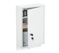 Relaxdays White Steel Medicine Cabinet
