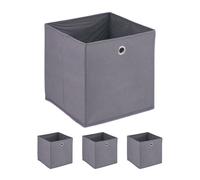 Relaxdays White Storage Boxes with Loop Grip