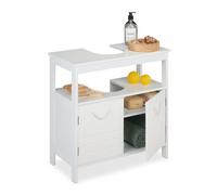 Relaxdays White Vanity Unit for Under Sink