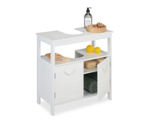 Relaxdays White Vanity Unit for Under Sink