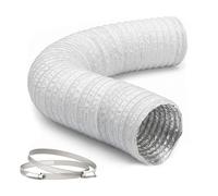 Relaxdays White vent hose, 5 m