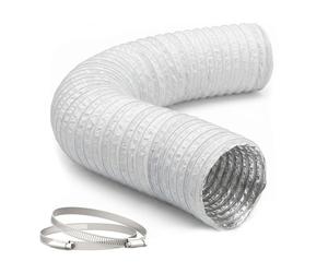 Relaxdays White vent hose, 5 m