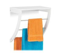 Relaxdays White Wall-Mounted Towel Rack
