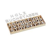 Relaxdays White Wooden Letters Set 324 pcs.