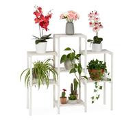 Relaxdays White Wooden Plant Rack