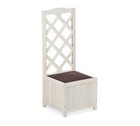 Relaxdays White Wooden Planter Box