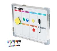 Relaxdays whiteboard, with Accessories, erasable, Magnetic on Both Sides, 30 x 40 cm, White.