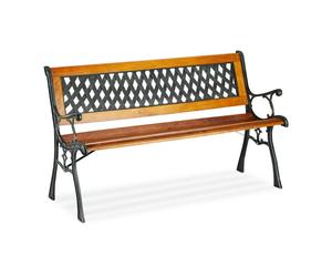 Relaxdays Wicker-Look Garden Bench