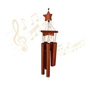 Relaxdays Wind Bamboo, Sound Chimes Night Sky Design, Hanging Decor Outdoors & Indoors, HWD: 63 x 9.5 x 8cm, Brown