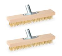 Relaxdays Wire Broom with Steel Bristles, Set of 2