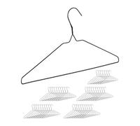 Relaxdays Set of 48 Black Wire Coat Hangers
