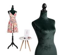 Relaxdays woman dress form size 36/38, emerald green/black