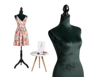 Relaxdays woman dress form size 36/38, emerald green/black