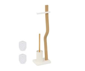 Relaxdays Wood and metal WC set