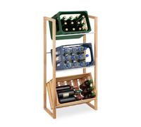 Relaxdays Wood Drink Rack for 3 Crates