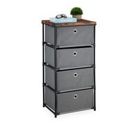 Relaxdays Wood-Effect Dresser with Fabric Drawers