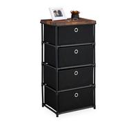 Relaxdays Wood-Effect Dresser with Fabric Drawers