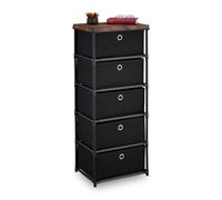 Relaxdays Wood-Effect Dresser with Fabric Drawers