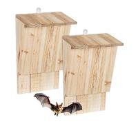 Relaxdays Wooden bat boxes, 2-pack