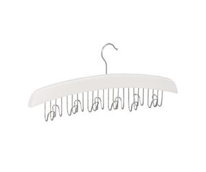 Relaxdays Wooden Belt Hanger in White