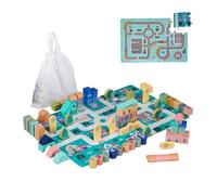 Relaxdays Wooden Block Set with City Design