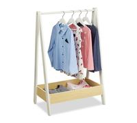 Relaxdays Wooden Clothes Rack for Children