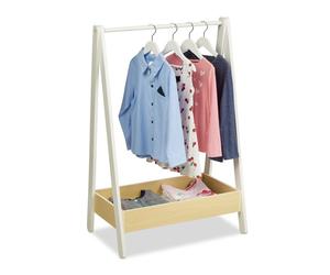 Relaxdays Wooden Clothes Rack for Children