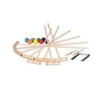 Relaxdays Wooden Croquet Game for 8 Players
